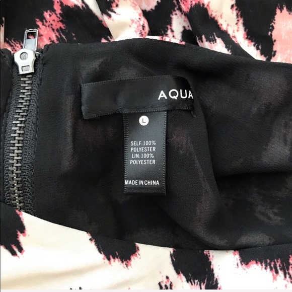 AQUA  L animal print pink dress - Picture 7 of 9